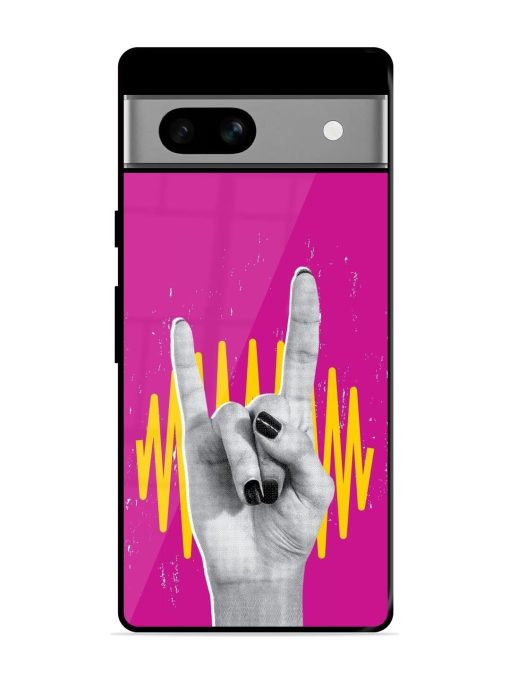 Rock Hand Glossy Soft Edge Case for Google Pixel 7A Chachhi