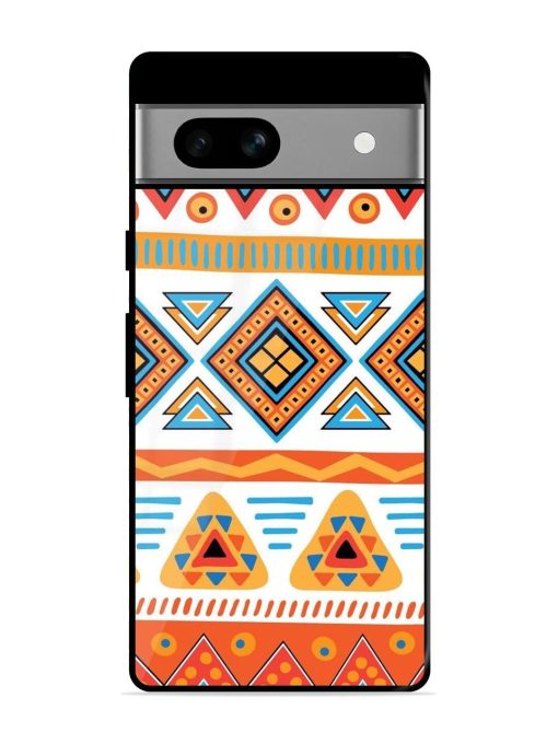 Vibrant Tribal Pattern Glossy Soft Edge Case for Google Pixel 7A Chachhi