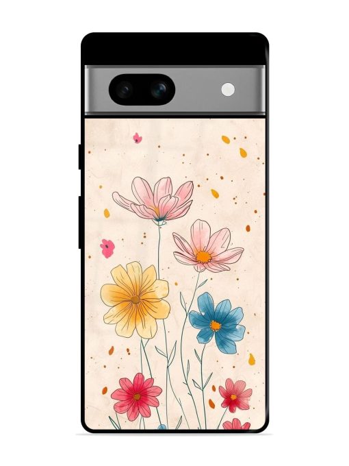 Delicate Bloom Glossy Soft Edge Case for Google Pixel 7A Chachhi