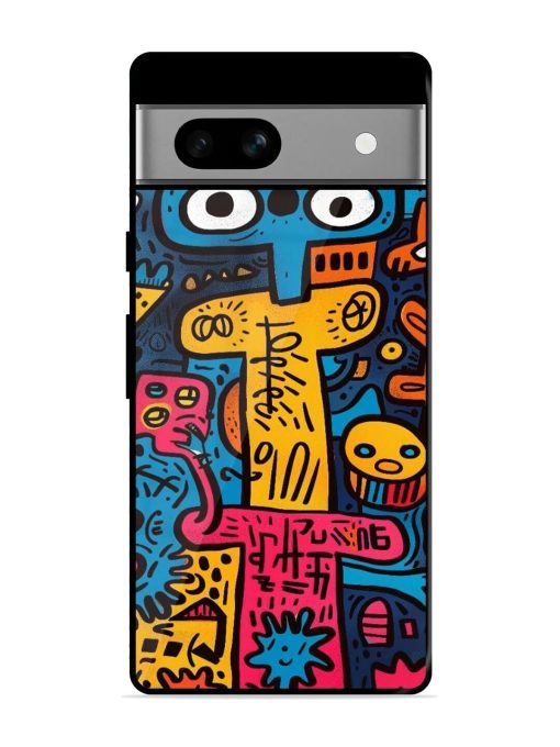 Doodletopia Glossy Soft Edge Case for Google Pixel 7A Chachhi