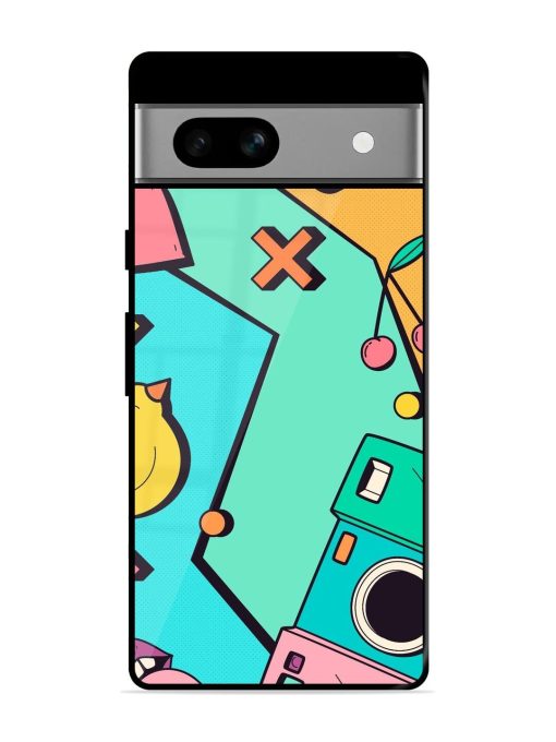 Retro Remix Glossy Soft Edge Case for Google Pixel 7A Chachhi