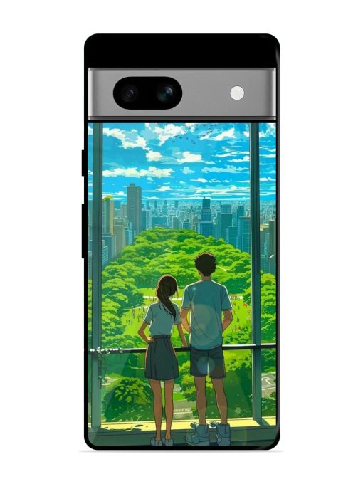 Cyberpunk Dreamscape Glossy Soft Edge Case for Google Pixel 7A Chachhi