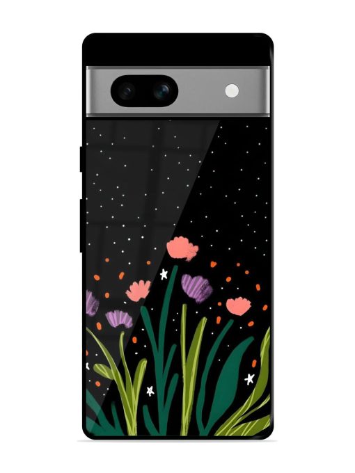 Midnight Bloom Glossy Soft Edge Case for Google Pixel 7A Chachhi