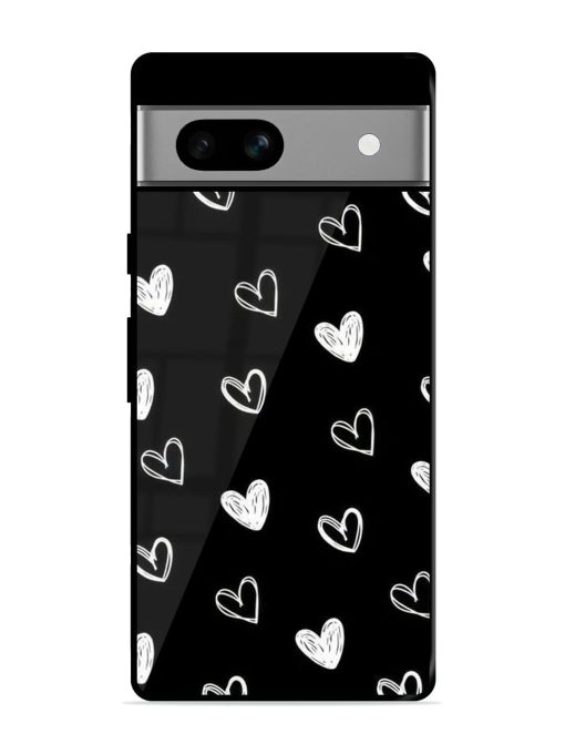 Scattered Hearts Glossy Soft Edge Case for Google Pixel 7A Chachhi