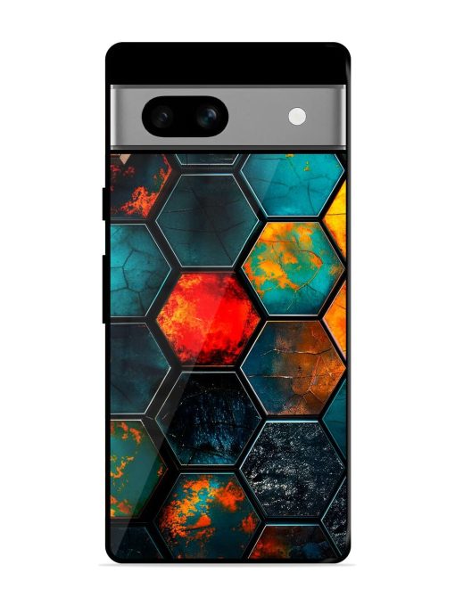 Hexagon Hive Glossy Soft Edge Case for Google Pixel 7A Chachhi