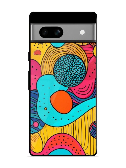 Psychedelic Patterns Glossy Soft Edge Case for Google Pixel 7A Chachhi