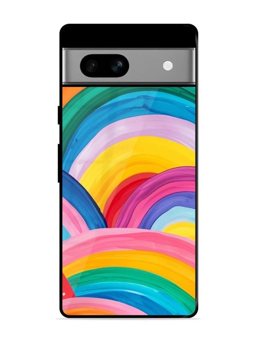 Rainbow Symphony Glossy Soft Edge Case for Google Pixel 7A Chachhi