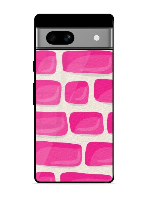 Pink Brick Wall Glossy Soft Edge Case for Google Pixel 7A Chachhi