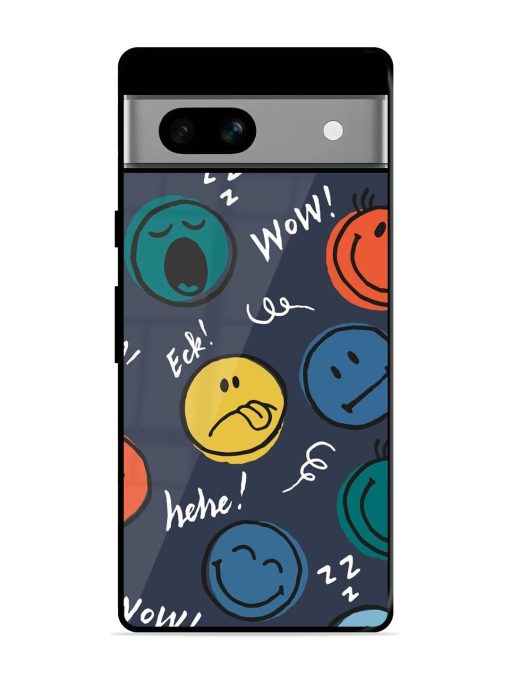 Emoticon Parade Glossy Soft Edge Case for Google Pixel 7A Chachhi