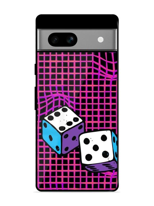 Glitched Dice Glossy Soft Edge Case for Google Pixel 7A Chachhi