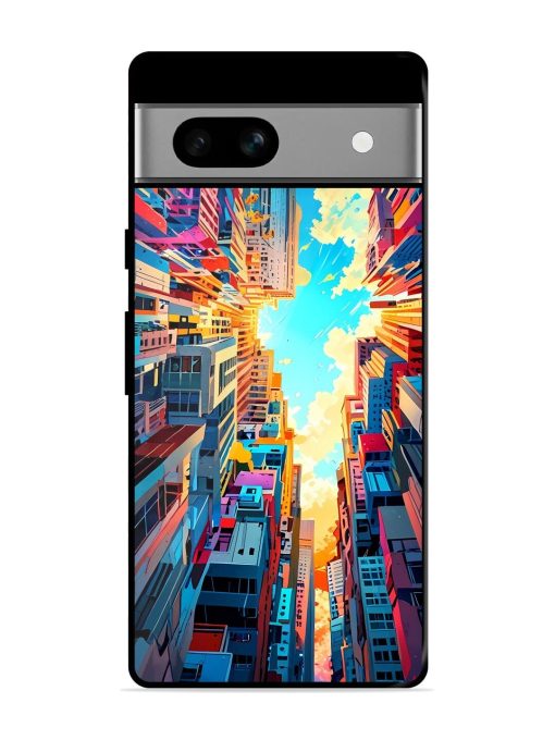 Skyward City Glossy Soft Edge Case for Google Pixel 7A Chachhi