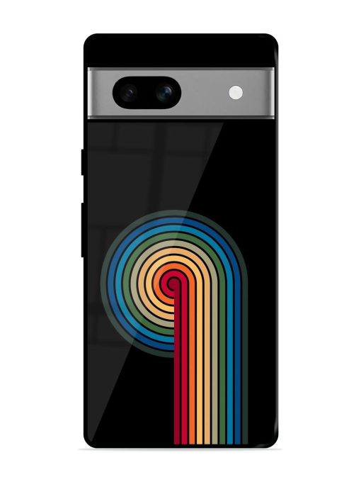 Rainbow Ripple Glossy Soft Edge Case for Google Pixel 7A Chachhi