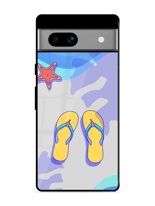 Sandy Toes And Salty Seas Glossy Soft Edge Case for Google Pixel 7A Chachhi