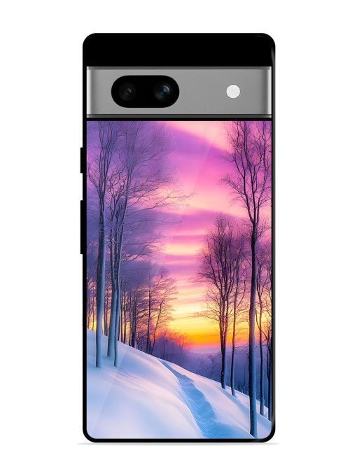 Winter'S Purple Haze Glossy Soft Edge Case for Google Pixel 7A Chachhi