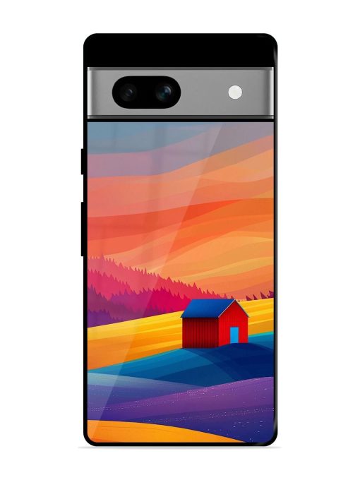 Sunset Solitude Glossy Soft Edge Case for Google Pixel 7A Chachhi