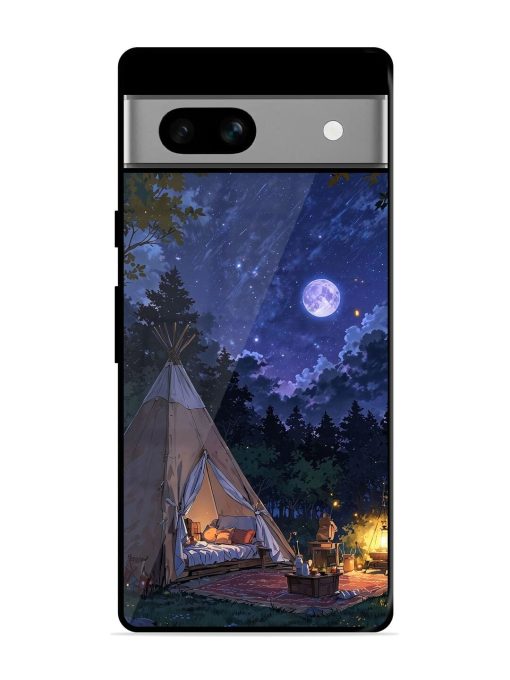 Moonlight Camping Glossy Soft Edge Case for Google Pixel 7A Chachhi