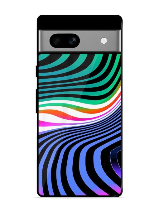 Psychedelic Waves Glossy Soft Edge Case for Google Pixel 7A Chachhi