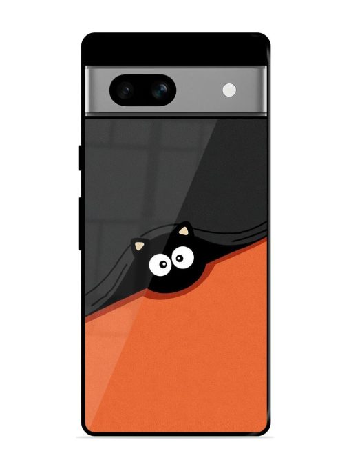 Peek-A-Boo Kitty Glossy Soft Edge Case for Google Pixel 7A Chachhi