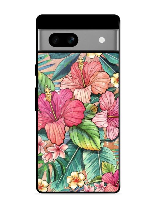 Tropical Tapestry Glossy Soft Edge Case for Google Pixel 7A Chachhi