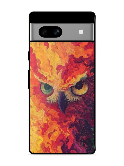 Fiery Owl Glossy Soft Edge Case for Google Pixel 7A