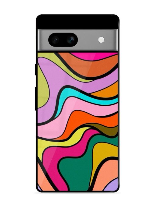 Wavy Wonder Glossy Soft Edge Case for Google Pixel 7A Chachhi