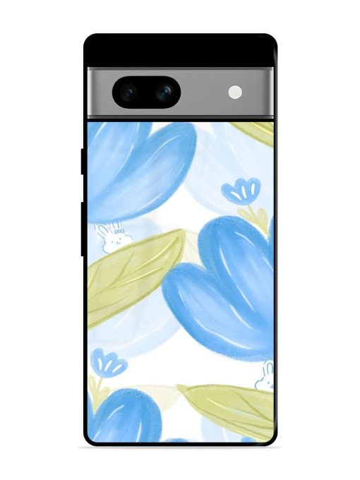 Bunny'S Blue Garden Glossy Soft Edge Case for Google Pixel 7A Chachhi