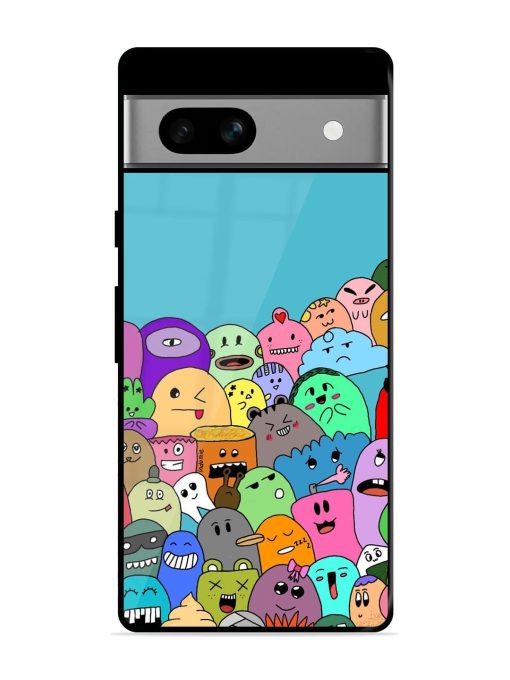 Monster Mash Glossy Soft Edge Case for Google Pixel 7A Chachhi