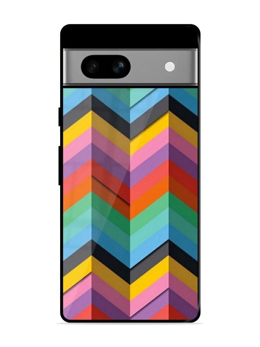 Colorful Zigzag Glossy Soft Edge Case for Google Pixel 7A Chachhi