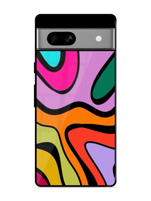 Groovy Swirls Glossy Soft Edge Case for Google Pixel 7A Chachhi