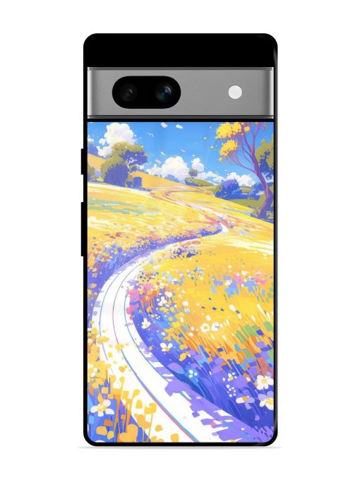 Vibrant Spring Meadow Glossy Soft Edge Case for Google Pixel 7A Chachhi