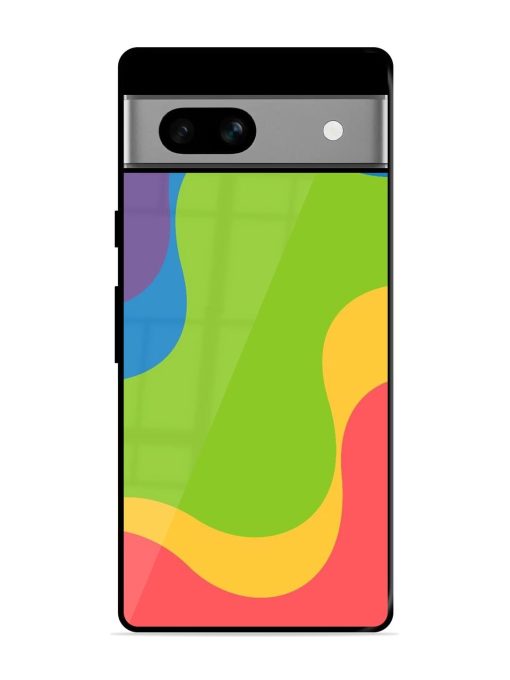 Wavy Rainbow Wonderland Glossy Soft Edge Case for Google Pixel 7A Chachhi