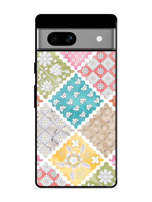 Patchwork Dreamscape Glossy Soft Edge Case for Google Pixel 7A Chachhi