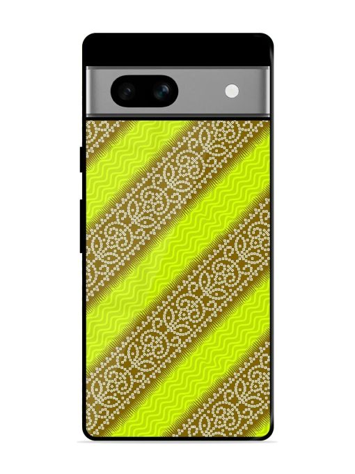 Golden Bandana Bliss Glossy Soft Edge Case for Google Pixel 7A Chachhi