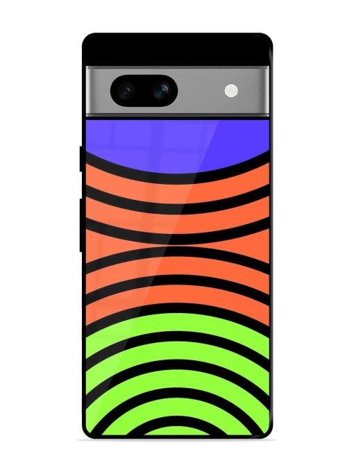 Psychedelic Stripe Symphony Glossy Soft Edge Case for Google Pixel 7A Chachhi