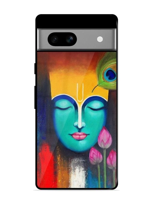 Divine Tranquility: The Face Of Krishna Glossy Soft Edge Case for Google Pixel 7A Chachhi