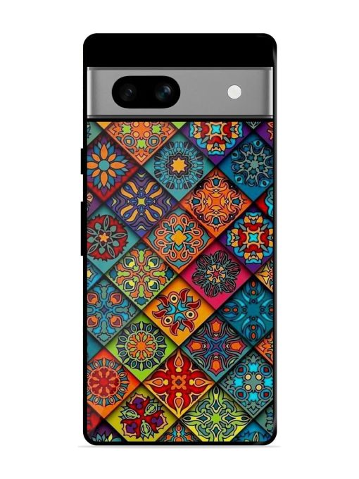 Patchwork Mandala Mosaic Glossy Soft Edge Case for Google Pixel 7A Chachhi