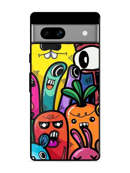 Whimsical Doodle Chaos Glossy Soft Edge Case for Google Pixel 7A Chachhi