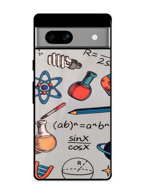 Science Doodle Delight Glossy Soft Edge Case for Google Pixel 7A Chachhi