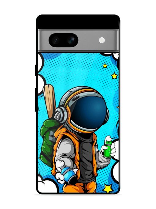 Space Graffiti Artist Glossy Soft Edge Case for Google Pixel 7A