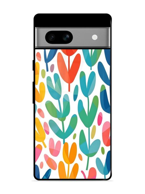 Rainbow Of Blooms Glossy Soft Edge Case for Google Pixel 7A Chachhi