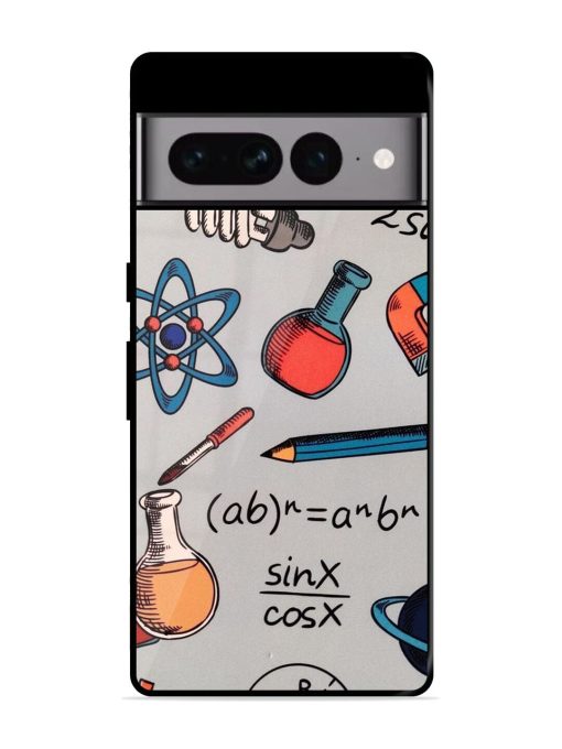 Science Doodle Glossy Soft Edge Case for Google Pixel 7 Pro Chachhi