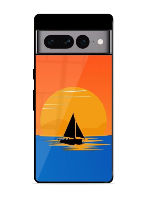 Sunset Sail Glossy Soft Edge Case for Google Pixel 7 Pro Chachhi