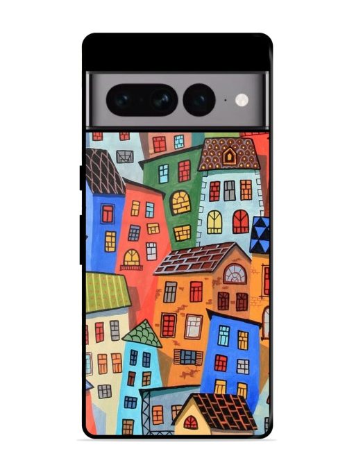 Rainbow House Glossy Soft Edge Case for Google Pixel 7 Pro Chachhi