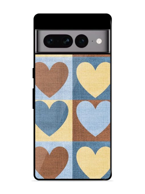 Hearts On Canvas Glossy Soft Edge Case for Google Pixel 7 Pro Chachhi