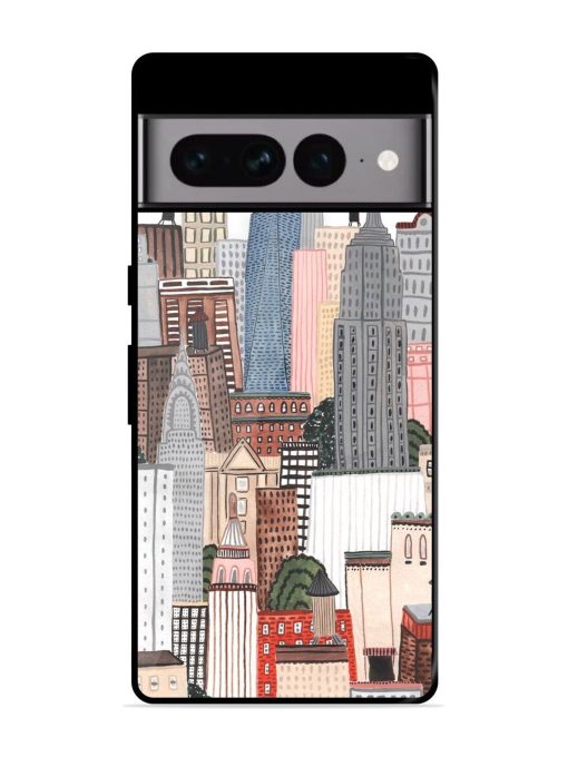 Cityscape Dreams Glossy Soft Edge Case for Google Pixel 7 Pro Chachhi