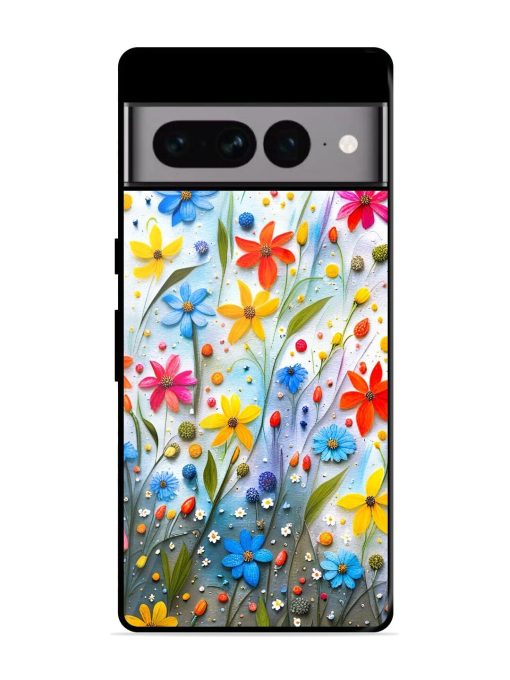 Vibrant Floral Glossy Soft Edge Case for Google Pixel 7 Pro Chachhi