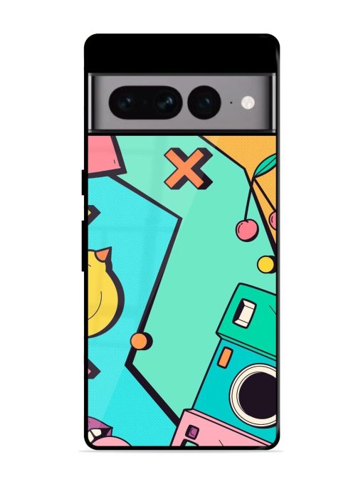 Retro Remix Glossy Soft Edge Case for Google Pixel 7 Pro Chachhi