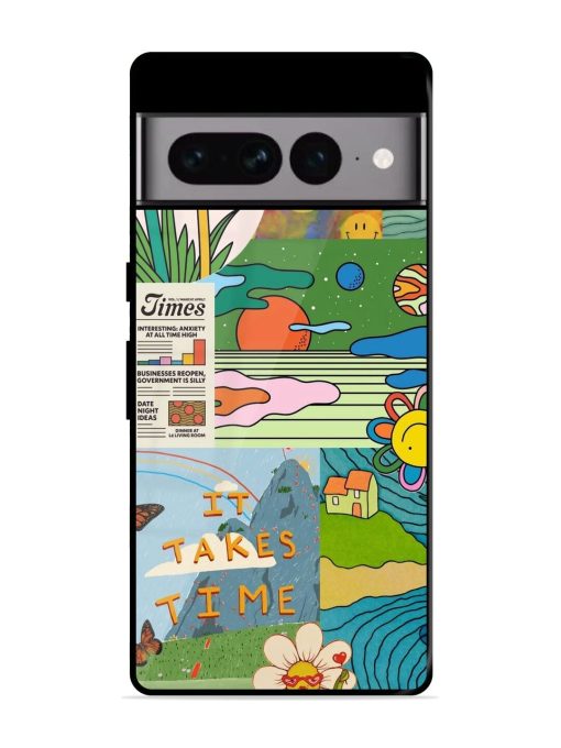 Groovy Vibes Glossy Soft Edge Case for Google Pixel 7 Pro Chachhi