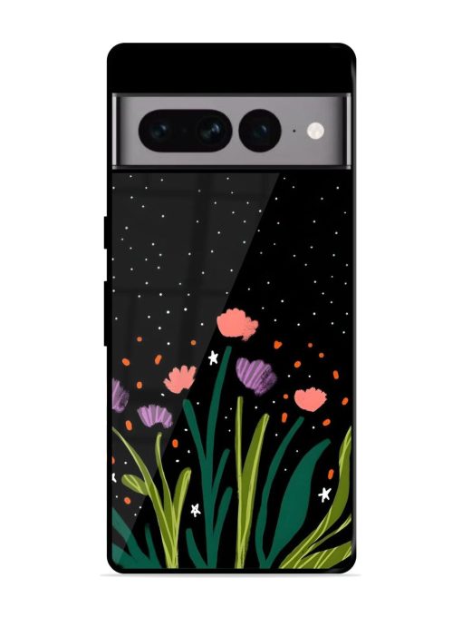 Midnight Bloom Glossy Soft Edge Case for Google Pixel 7 Pro Chachhi