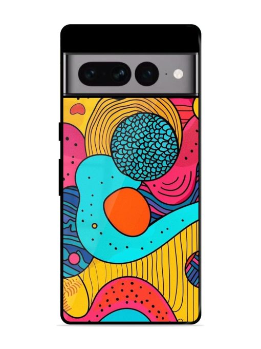 Psychedelic Patterns Glossy Soft Edge Case for Google Pixel 7 Pro Chachhi